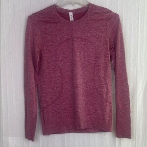 Lululemon swiftly relaxed fit long sleeve 2.0 on pomegranate (red / pink) size 4
